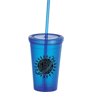 Iceberg 16oz Double-Wall Tumbler w/Straw