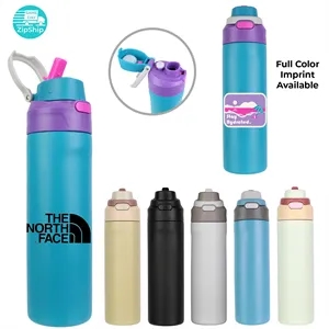 24 oz Double-Wall Stainless Steel Bottle with 2-in-1 Lid