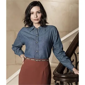 Ladies Long Sleeve Denim Shirt