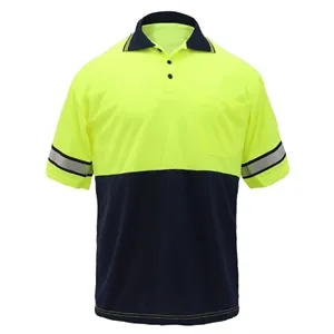 First Class High Visibility Polo Shirt Reflective Stripes