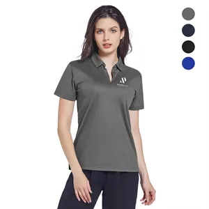 Custom Logo Ladies Sport Micro Pique Tech Polo Shirt