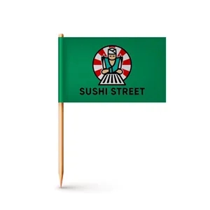 Custom Paper Toothpick Flags - Style A Flag Size 1" x 1.5"