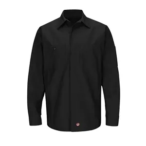 Red Kap Shirts - Men's Long Sleeve Two-Tone Crew Shirt