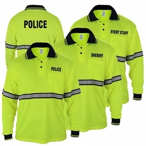 First Class High Visibility Long Polo Reflective Stripes