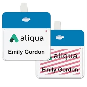 2-Part Expiring Badges, FRONT PART, Thermal-Printable, Small