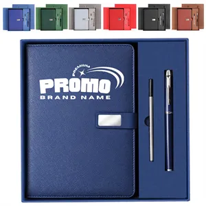 Deluxe Notebook and Pen Gift Set with Gift Bag