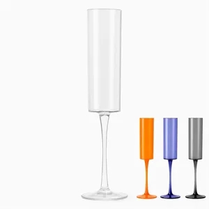 165ml Plastic Straight-Sided Champagne Glass