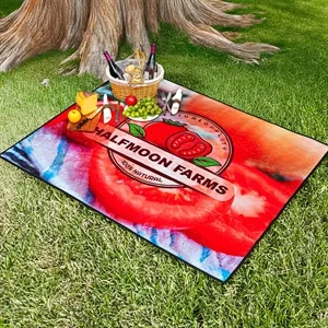 Custom Logo PicnicSilk™ Custom Water-Resistant Blanket (50" x 60")