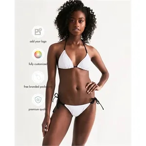 Women's All-Over Print Long Triangle String Bikini