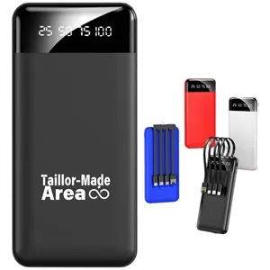 Custom Logo 6000mAh Ultra Thin Portable With LED Flashlight Power Bank