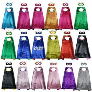 Custom Kids Superhero Cape with Mask Double-Sided Satin