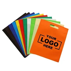 Non-woven Fold-Over Exhibition Die Cut Handle Tote Bags