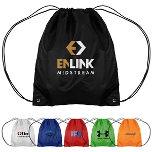14.5x17.5 210D Polyester Drawstring Backpack