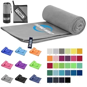 1 Set Double Sided Velvet Sports Towel Microfiber Bath