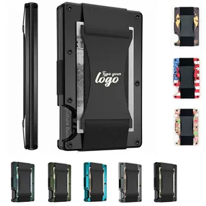 Slim Minimalist Wallet with RFID Blocking and Money Clip