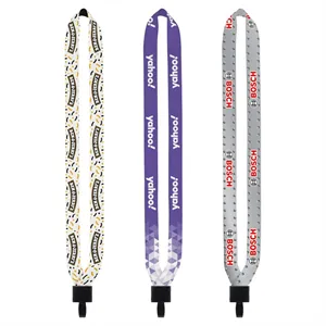 Custom Logo 3/4" Dyed-Sublimation Lanyard with Non-Swivel Plastic Hook