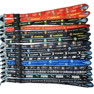 Custom Logo 18 Inch Heat Transfer Polyester Work Id Badge Lanyard