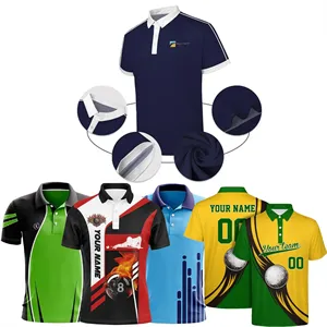 Custom Logo Customized Full Color Sports Competition Polo Shirts