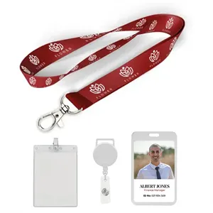 Custom Logo 3/4 inch Polyester Lanyard-A