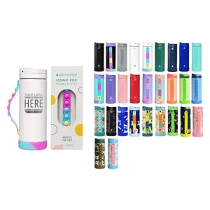 14oz Iconic Pop Fidget Bottle w/ Drinking Spout and Straw