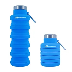 Custom Logo 17oz Collapsible Silicone Water Bottles
