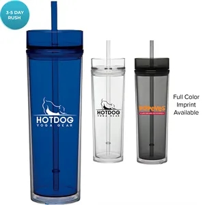 16 oz  Tumbler with Straw