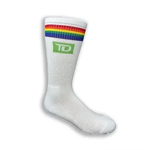 Made in the USA One Size Fits Most Rainbow Crew Socks