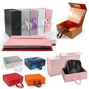 Magnetic Folding Gift Shoe Bra Box With Handle
