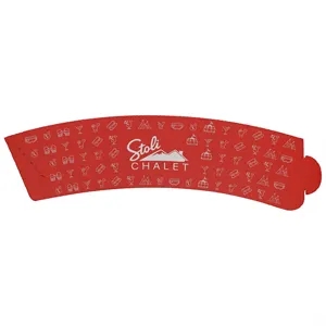 12/16 oz Corrugated Beverage Sleeve - White