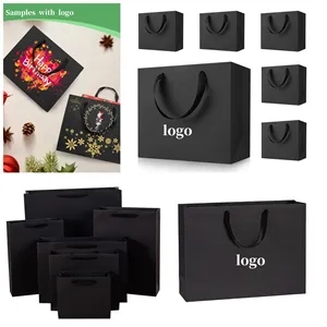 Black Large Paper Gift Bags With Handles