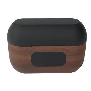 SCX Innovative Design™ Walnut Wood Wireless Earbuds and C...