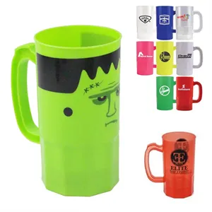 Large Capacity Plastic Beverage Beer Stein Mug With Handle