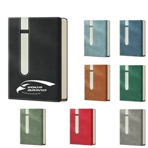 Custom Logo Leather Wirebound Ruled Notepad Notebook Journals