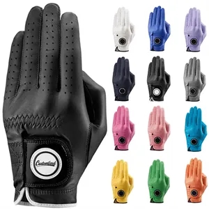 Custom Logo Premium Sheepskin Leather Golf Glove with Custom Logo