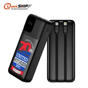 Custom Logo Dallas Dual Cord Power Bank 20000