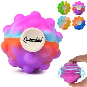 Custom Logo Bumpy Fidget Spinner Ball Stress Toy with Pop Texture