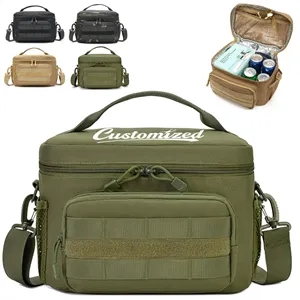 Custom Logo Tactical MOLLE Camouflage Insulated Lunch Cooler Bag