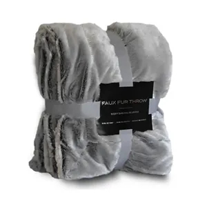 Custom Logo Alpine Fleece Faux Fur Throw Blanket