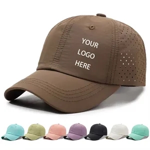Custom Logo Quick Dry Performance Hat Custom Breathable Cap for Sports