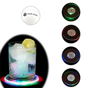 7 color party wedding dinning fun bar LED light up coaster