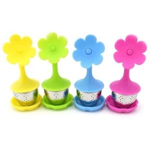 Flower shape silicone Tea Strainer