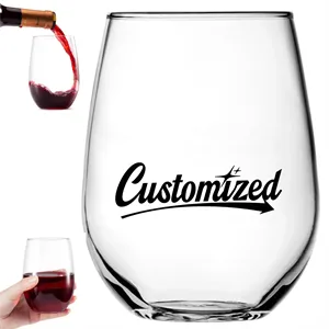 16oz. Unbreakable Reusable Plastic Egg Stemless Wine Glasses