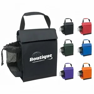 Custom Logo Custom Insulated Lunch Cooler Bag With Bottle Pocket