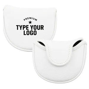 Custom Logo Golf Putter Head Protector Cover with Magnetic Closure