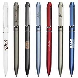 Custom Logo Plantagenet-252 Retractable Plastic Pen
