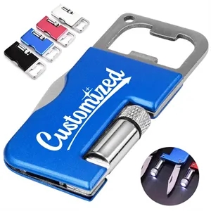 Multi Function Tool with Knife Flashlight and Bottle Opener
