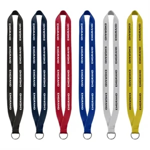 3/4" Polyester Sewn Lanyard with Silver Split-Ring