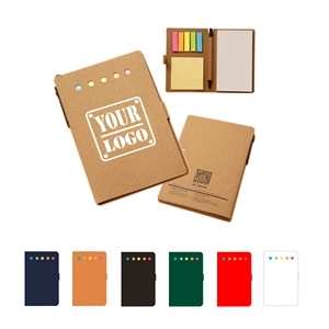 Custom Logo Kraft Paper Notebook with Sticky Flags
