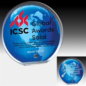 Global Award with Stock Globe Background