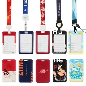 Custom Logo Fully Customizable ID Card Holders with Lanyard